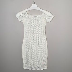 Nasty Gal Cream Crochet Dress